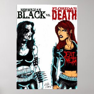 Affiches Métal noir contre le métal de la mort