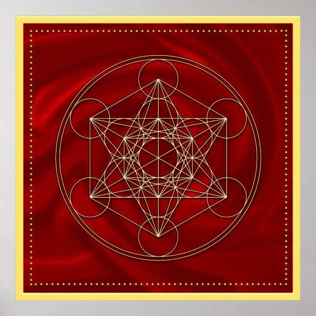 Affiches Metatrons Würfel - Merkaba - Stern Tetraeder (Devant)
