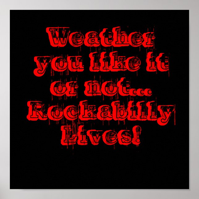 Affiches Météo vous l'aimez ou pas... Rockabilly Vit ! (Devant)