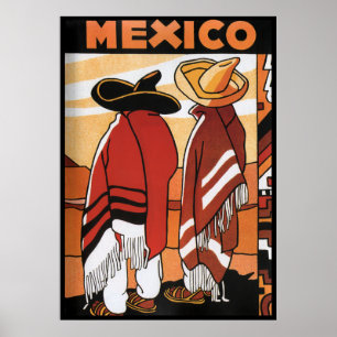 Affiches Mexicains Zarapes d'affiche de voyage de ~ du