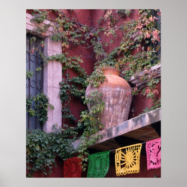 Affiches Mexico, San Miguel de Allende, Ivy, clay pot, (Devant)