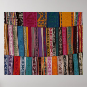 Affiches Mexique, province d'Oaxaca, Oaxaca, ceintures tiss