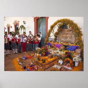 Affiches Mexique, province d'Oaxaca, Ocotlan, étudiants en