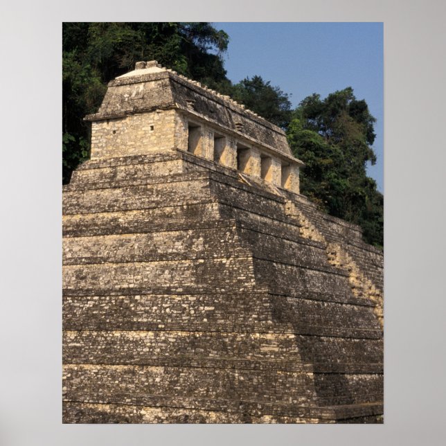 Affiches Mexique, province du Chiapas, Palenque. Temple de  (Devant)