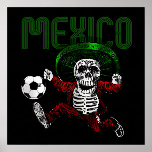 Affiches Mexique Soccer El tri Football Au-delà des cadeaux