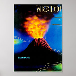 Affiches Mexique ~ Volcan Paricutin
