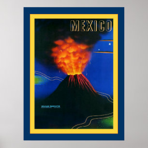 Affiches Mexique ~ Volcan Paricutin ~ Vintage voyage