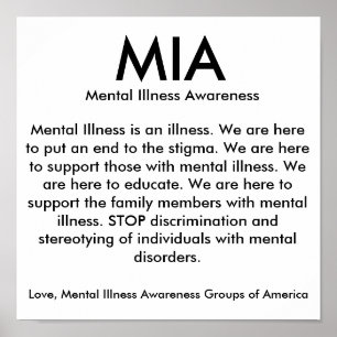 Affiches MIA, Sensibilisation aux maladies mentales, Maladi
