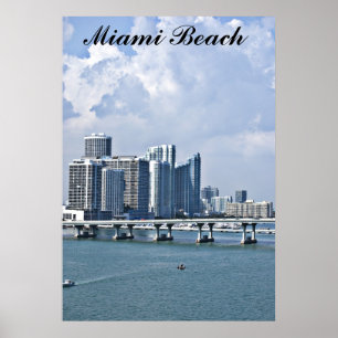 Affiches Miam Beach Skyline