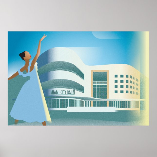 Affiches Miami Beach | City Ballet (Devant)