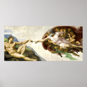 Affiches MICHELANGELO - La création d'Adam 1512