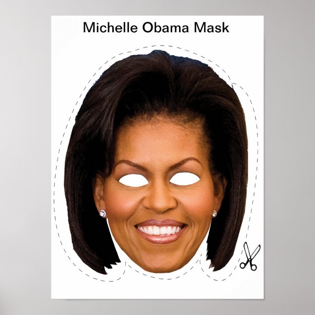 Affiches Michelle Obama Mask (Devant)