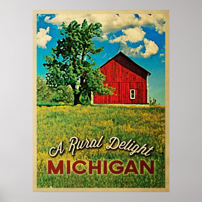 Affiches Michigan Country Red Barne (Devant)