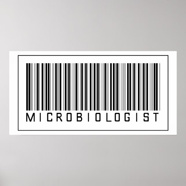 Affiches Microbiologiste du code barre (Devant)