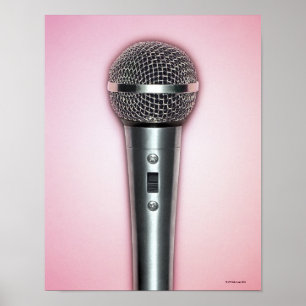Affiches Microphone Chrome