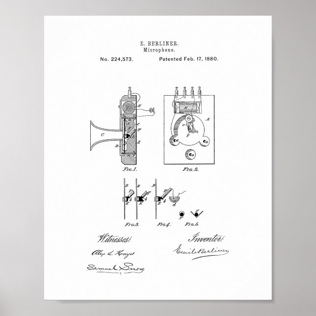 Affiches Microphone Patent (Devant)