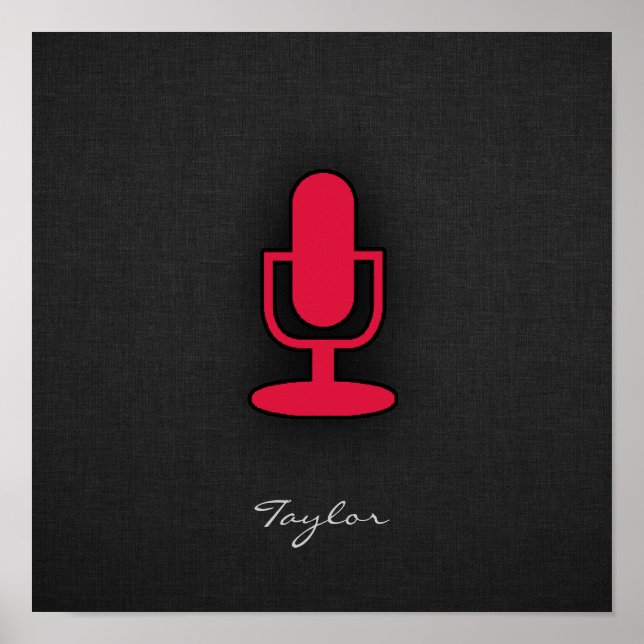 Affiches Microphone rouge Crimson (Devant)