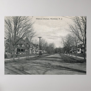 Affiches Midland Ave., Montclair, NJ 1908 Vintage