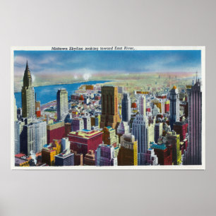 Affiches Midtown Skyline View vers East River