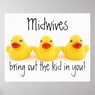 Affiches Midwids et canards jaunes en caoutchouc