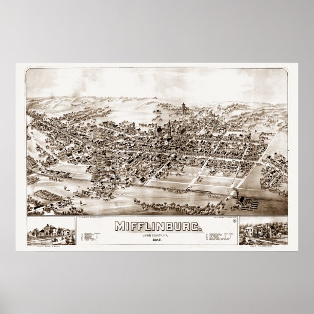 Affiches Mifflinburg, PA 1884 (Devant)