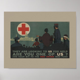 Affiches Military Women World War 1 Red Cross War Fund