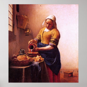 Affiches Milk maid by Johannes Vermeer