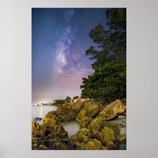 Affiches Milky Way over Sanibel Island (Devant)
