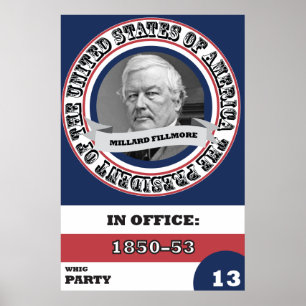 Affiches Millard Fillmore Histoire présidentielle