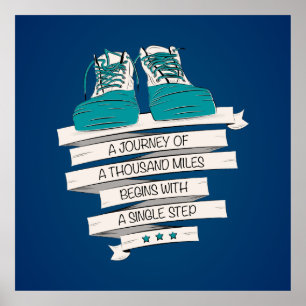 Affiches mille milles commence par une seule étape