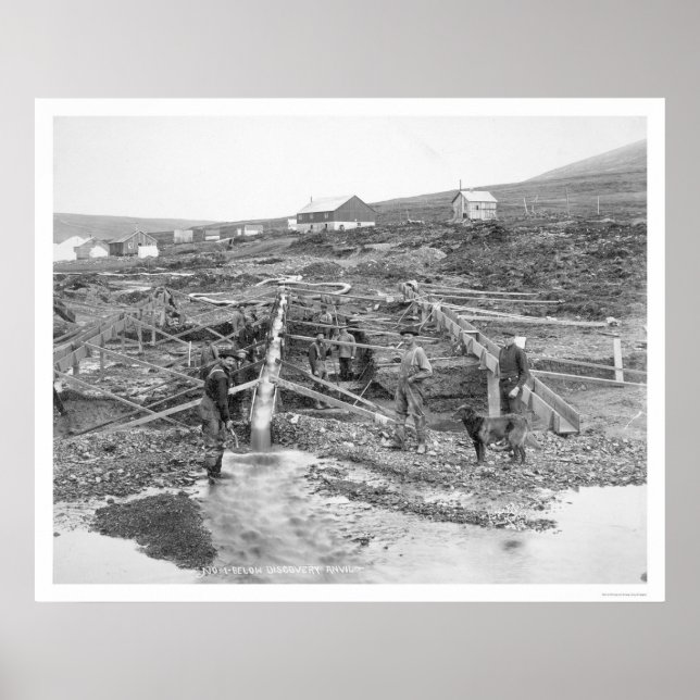 Affiches Mine d'or d'Anvil Creek Alaska 1916 (Devant)