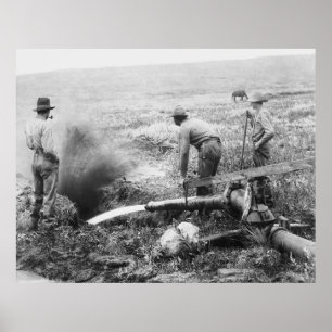 Affiches MINE D'OR par HYDRAULIQUE c. 1889 - S. DAKOTA