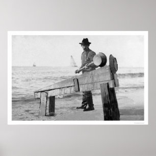 Affiches Miner Washing Gold Alaska 1905