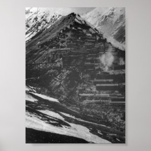 Affiches Mines de cuivre de Braden en piment