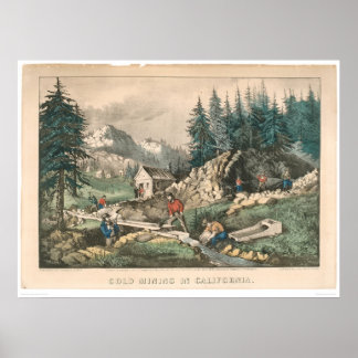 Affiches Mines d'or en Californie (0636A)