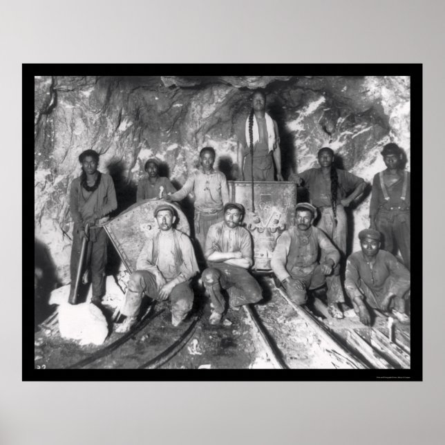 Affiches Mineurs d'or en Afrique du Sud 1904 (Devant)