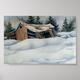 Affiches Mini-affiche du paysage hivernal