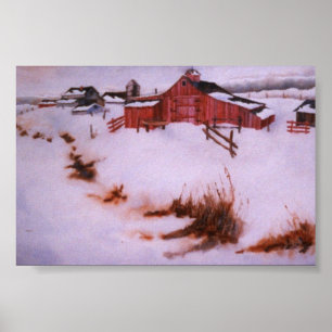 Affiches Mini-affiche du paysage hivernal