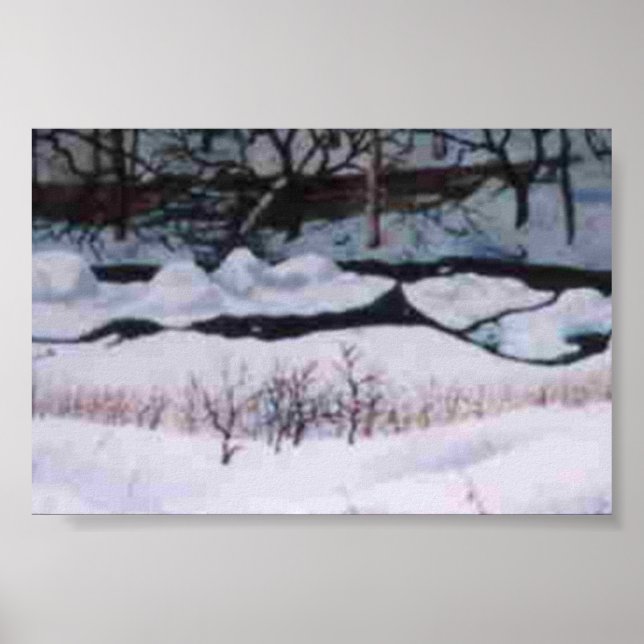 Affiches Mini-affiche du paysage hivernal (Devant)