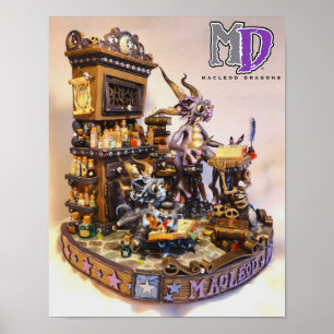 Affiches Mini-affiche MD Merlin Dragons 11 po x 14 po