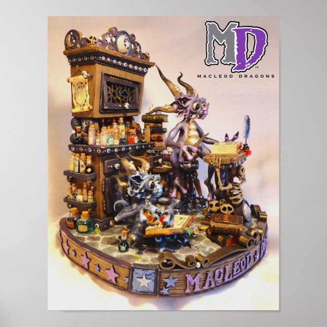 Affiches Mini-affiche MD Merlin Dragons 11 po x 14 po (Devant)