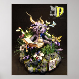 Affiches Mini-affiche MD Purple Butterfly Dragon 11 po x 14