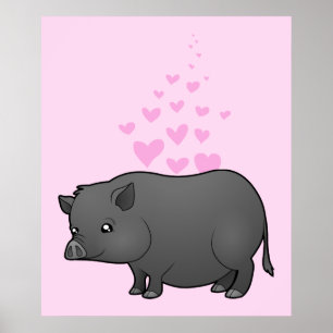 Affiches Miniature Cochon Love