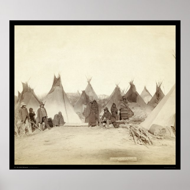 Affiches Miniconjou Indian Tipi Camp SD 1891 (Devant)