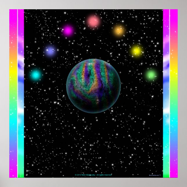 Affiches Minicposter d'espace couleur (Devant)