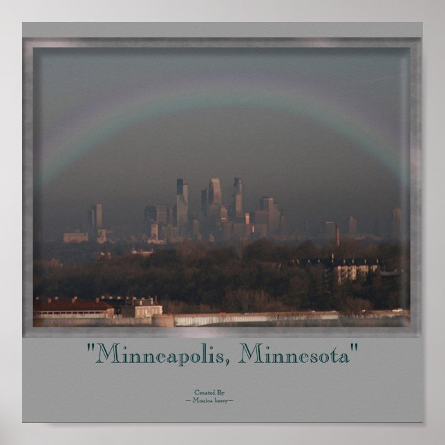Affiches Minneapolis et Arc-en-ciel (Devant)