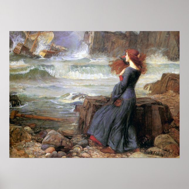 Affiches Miranda - Le Tempest - John William Waterhouse (Devant)