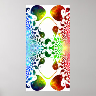 Affiches Miroir fractal Yin Yang