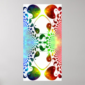 Affiches Miroir fractal Yin Yang