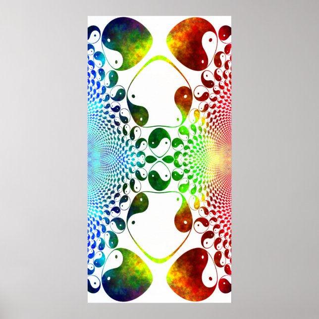 Affiches Miroir fractal Yin Yang (Devant)